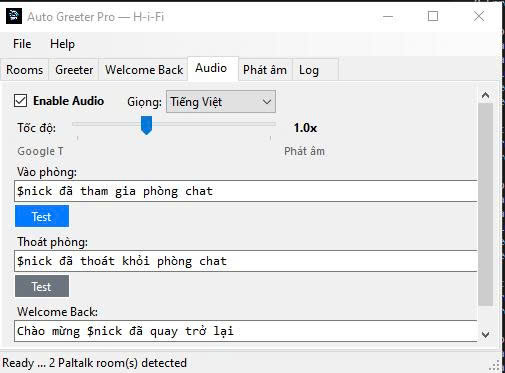 Hướng dẫn thiết lập Auto Greeter cho phòng Paltalk